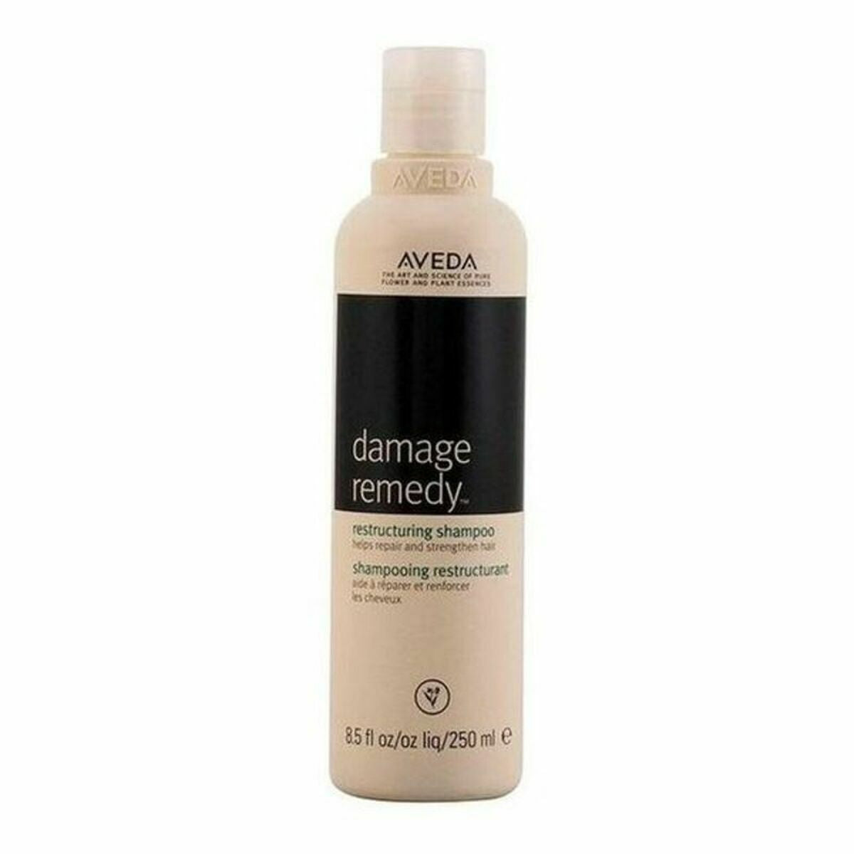 Aveda Damage Remedy Restructuring Shampoo 250 ml for hydrated, revitalized hair, suitable for damaged hair care.