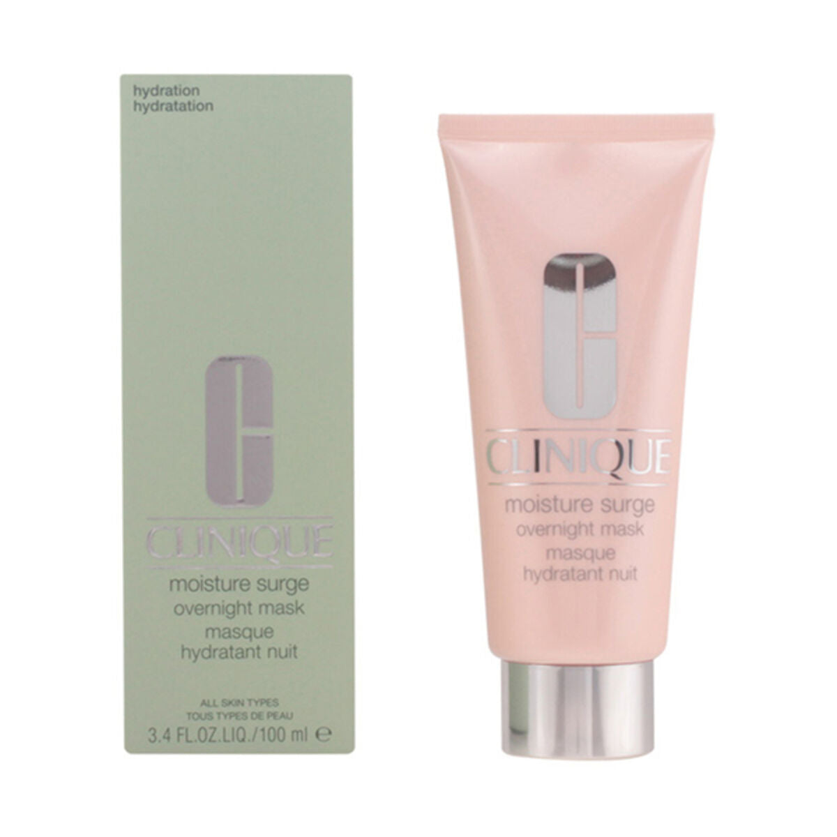 Crème de nuit Moisture Surge Clinique 100 ml, hydrating overnight mask for women's skincare, original Clinique product.
