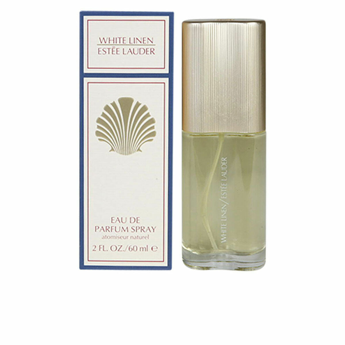 Estee Lauder White Linen EDP 60 ml perfume bottle and packaging, perfect for enhancing femininity.