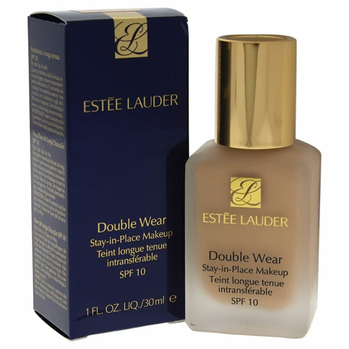 Base de maquillage liquide Estee Lauder Double Wear Stay-in-Place Nº 1N1 Ivory Nude SPF 10, 30 ml, élégante et durable.