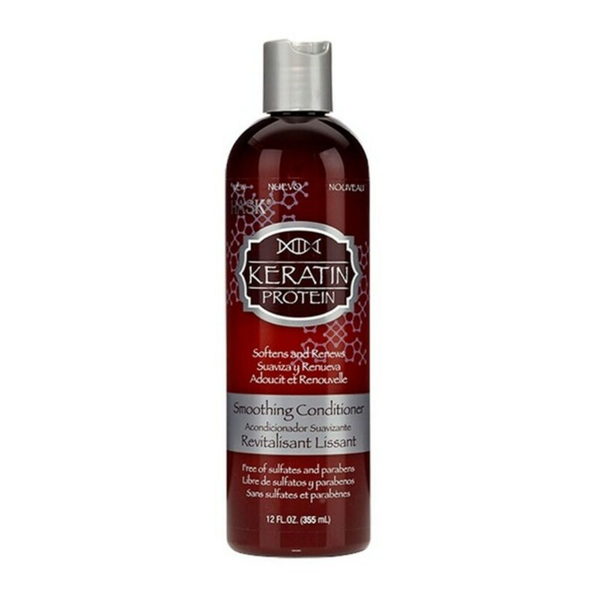 Après-shampooing Keratin Protein Smoothing HASK 355 ml pour tous types de cheveux, adoucit et revitalise.