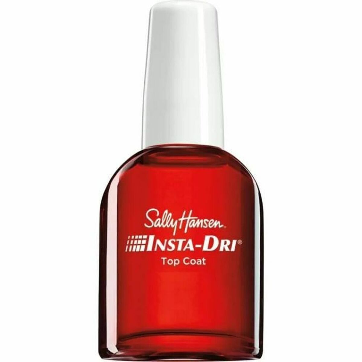 Flacon de fixateur de vernis à ongles Sally Hansen Insta-Dri 13,3 ml en rouge pour un fini brillant.
