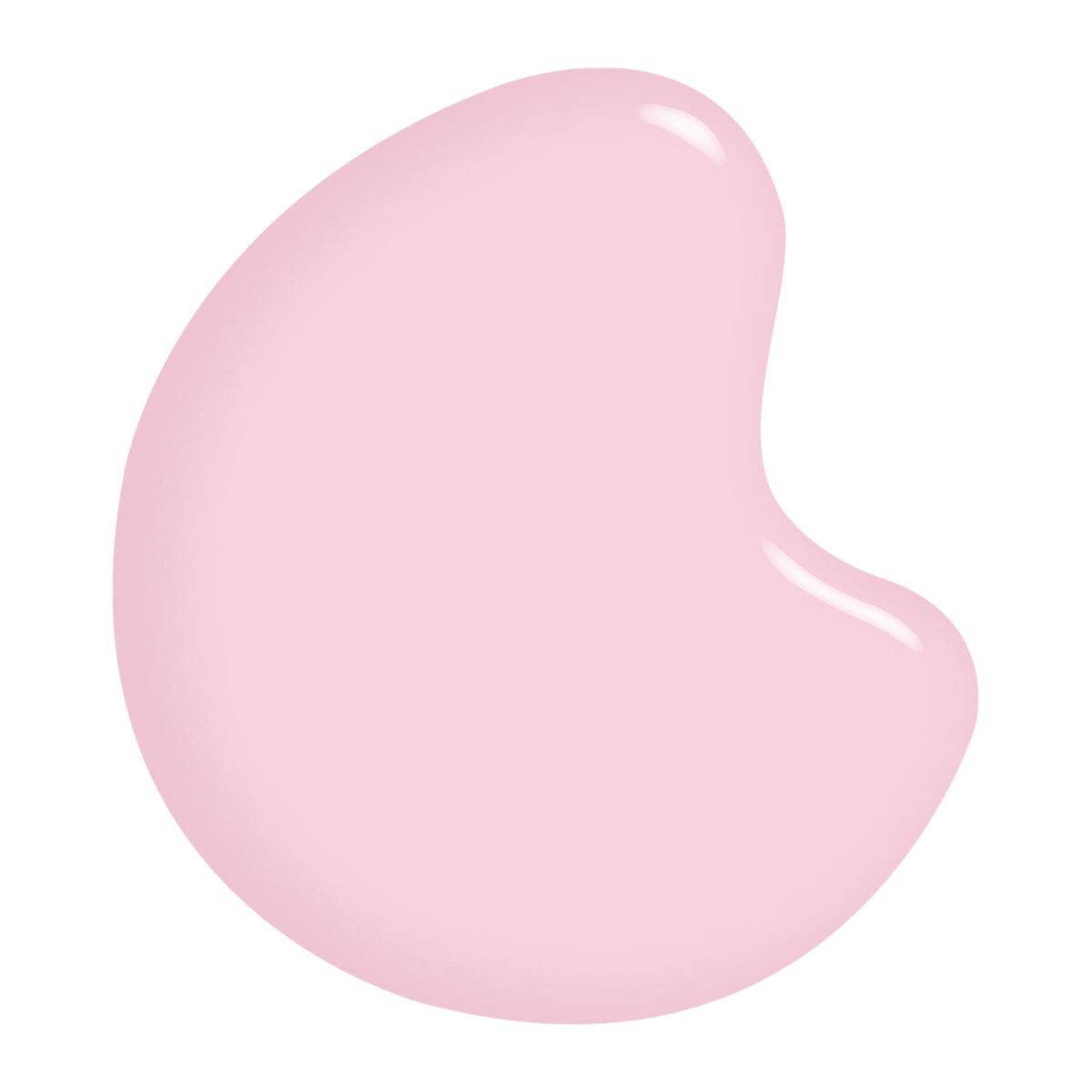 Gleaming pink nail polish swatch of Sally Hansen Good.Kind.Pure 190-rose petal in a smooth blob shape.