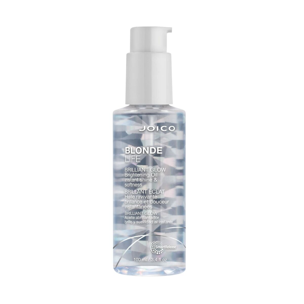 Huile dure Joico Blonde Life Éclaircissant 100 ml pour cheveux blonds, éclat brillant et douceur.