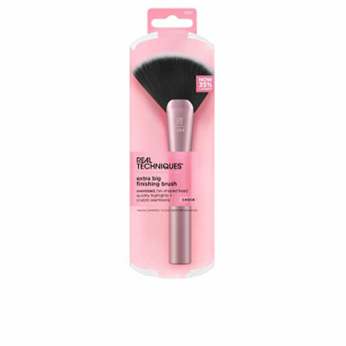 Pinceau de Maquillage Real Techniques EXTRA BIG en包装, parfait pour un fini impeccable et 100% végan.