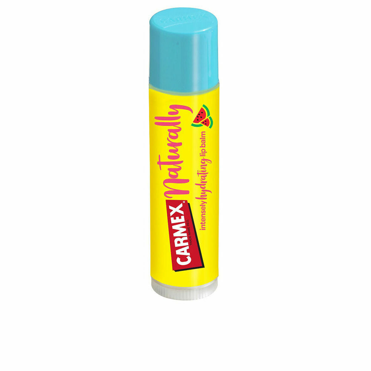 Carmex Naturally Transparent Stick Pastèque, hydrating lip balm with watermelon scent, moisturizing and soothing.
