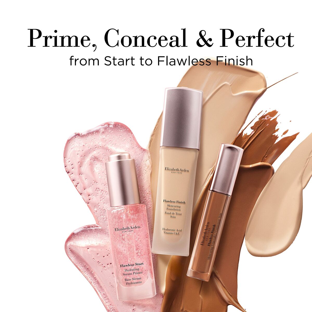 Elizabeth Arden Flawless Finish products for prime, conceal and achieve a perfect look.