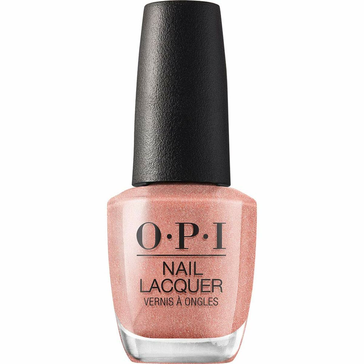O.P.I Nail Lacquer in Worth A Pretty Penne, 15 ml, shimmering pink nail polish for women and unisex.