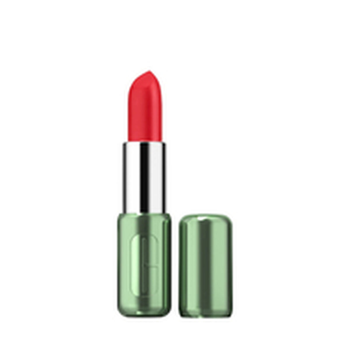 Rouge à lèvres Clinique POP LONGWEAR 3,9 g en teinte rouge avec tube vert, produit authentique et uni.
