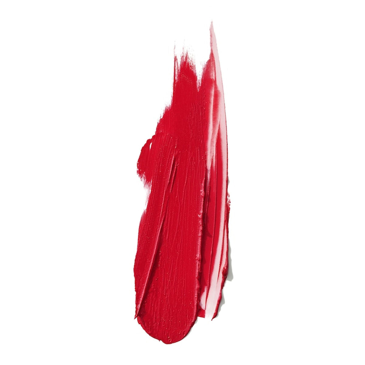 Rouge à lèvres Clinique POP LONGWEAR, texture crémeuse et vibrant, teinte rouge éclatante sur fond blanc.