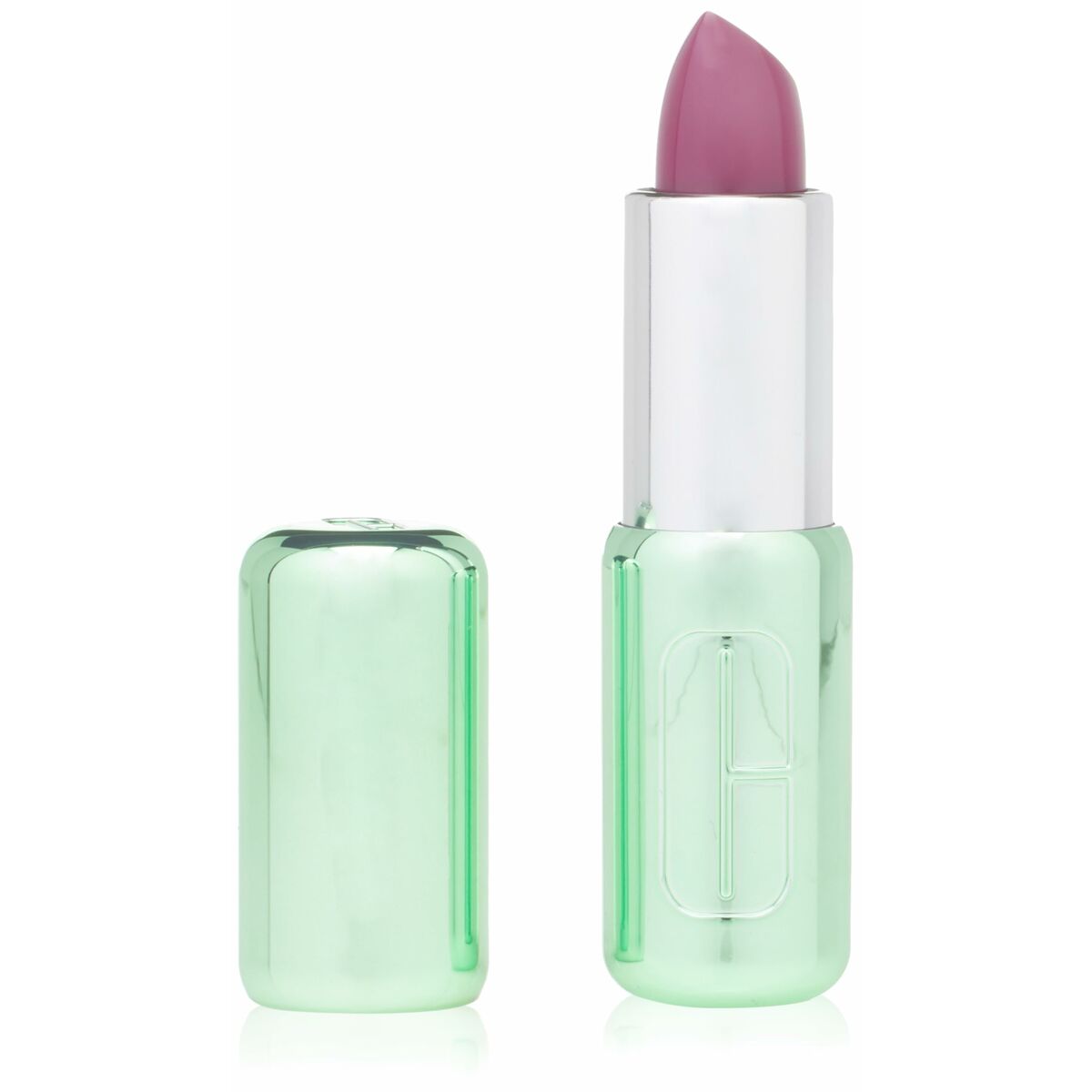 Rouge à lèvres Clinique POP LONGWEAR 3,9 g avec tube vert, teinte rose, glamour chic pour tous les genres.