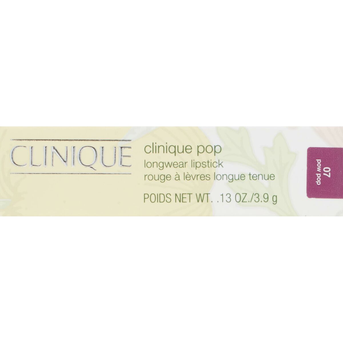 Rouge à lèvres Clinique POP LONGWEAR 3,9 g, packaging with brand name and product details.