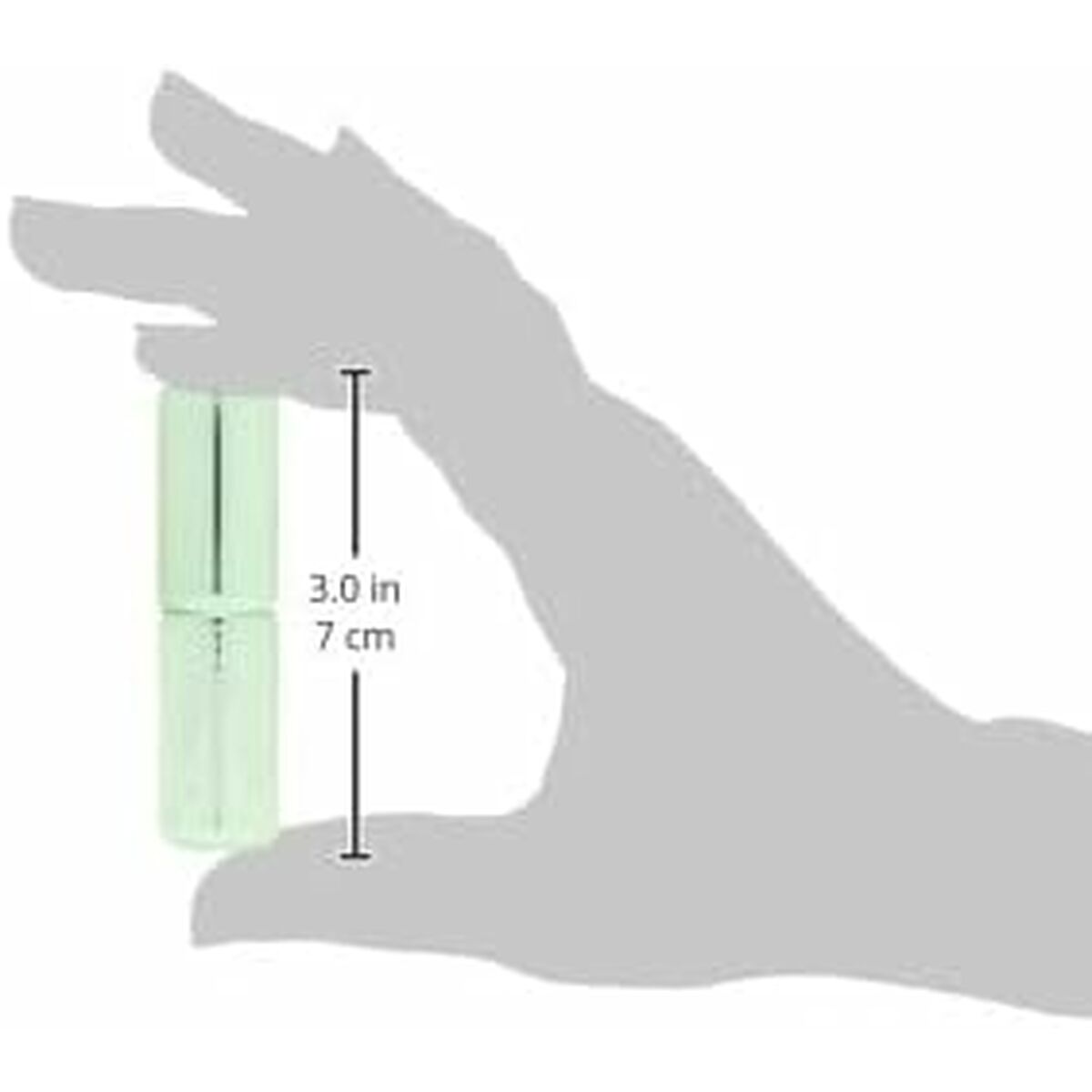 Clinique POP LONGWEAR Petal Pop lipstick held in hand, measuring 3.0 in (7 cm) for size reference.