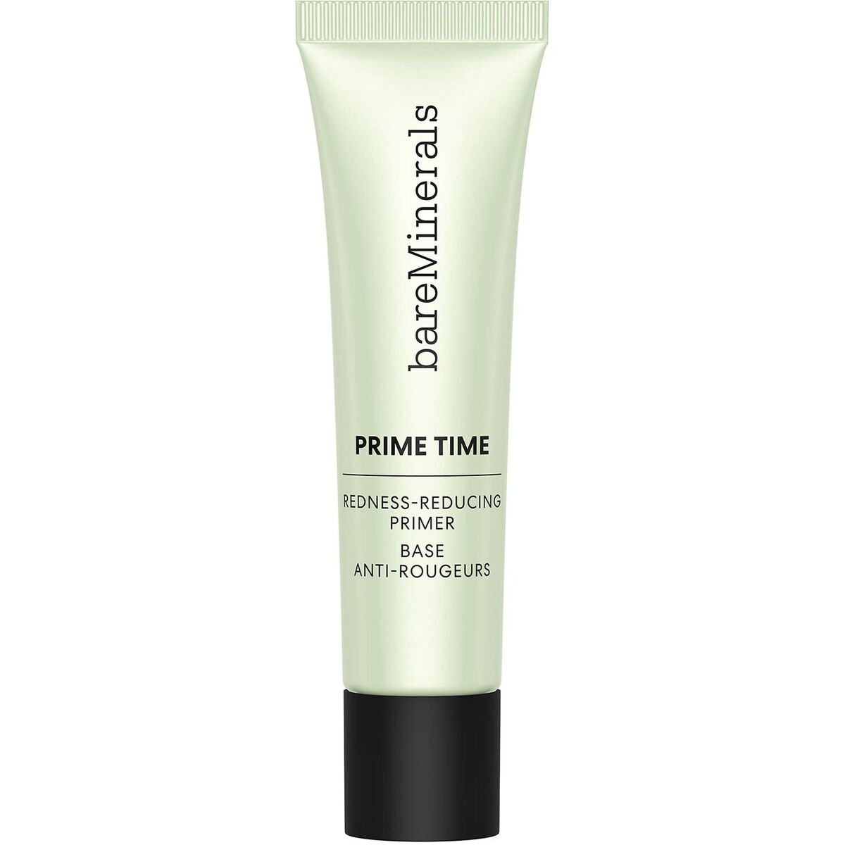 bareMinerals Prime Time 30 ml redness-reducing primer for a smooth makeup base, 100% vegan and sulfate-free.