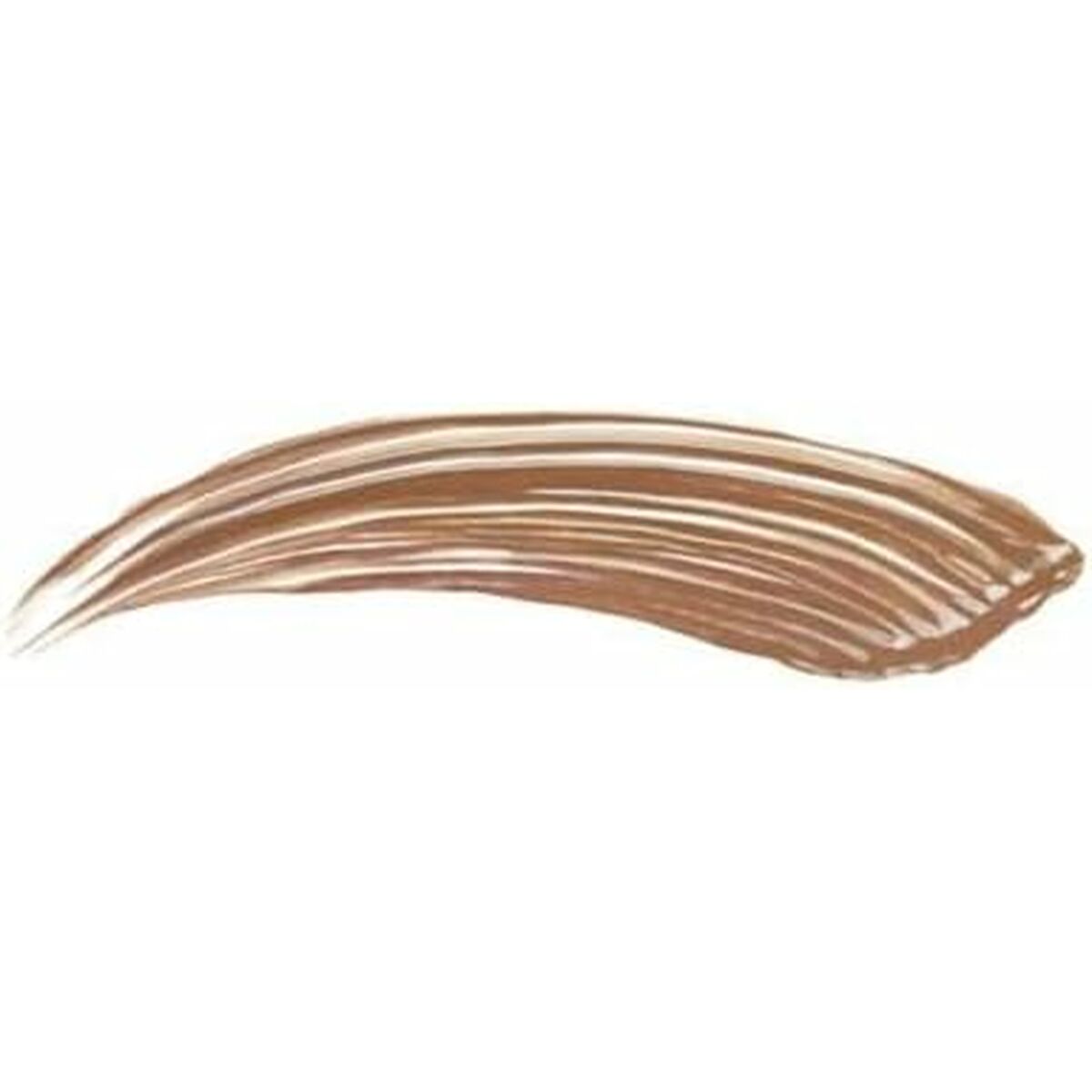 Swatch of bareMinerals Strength Length eyebrow gel in Chesnut color, showcasing its smooth, gel-like texture.