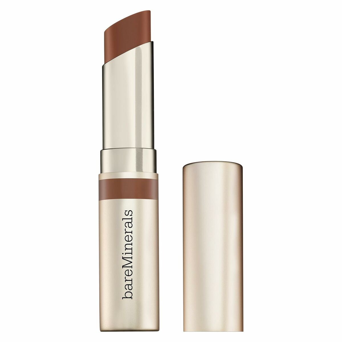 bareMinerals DEWY LIP lipstick in Friendship shade, vegan, cruelty-free, 2.3g tube for a natural look.
