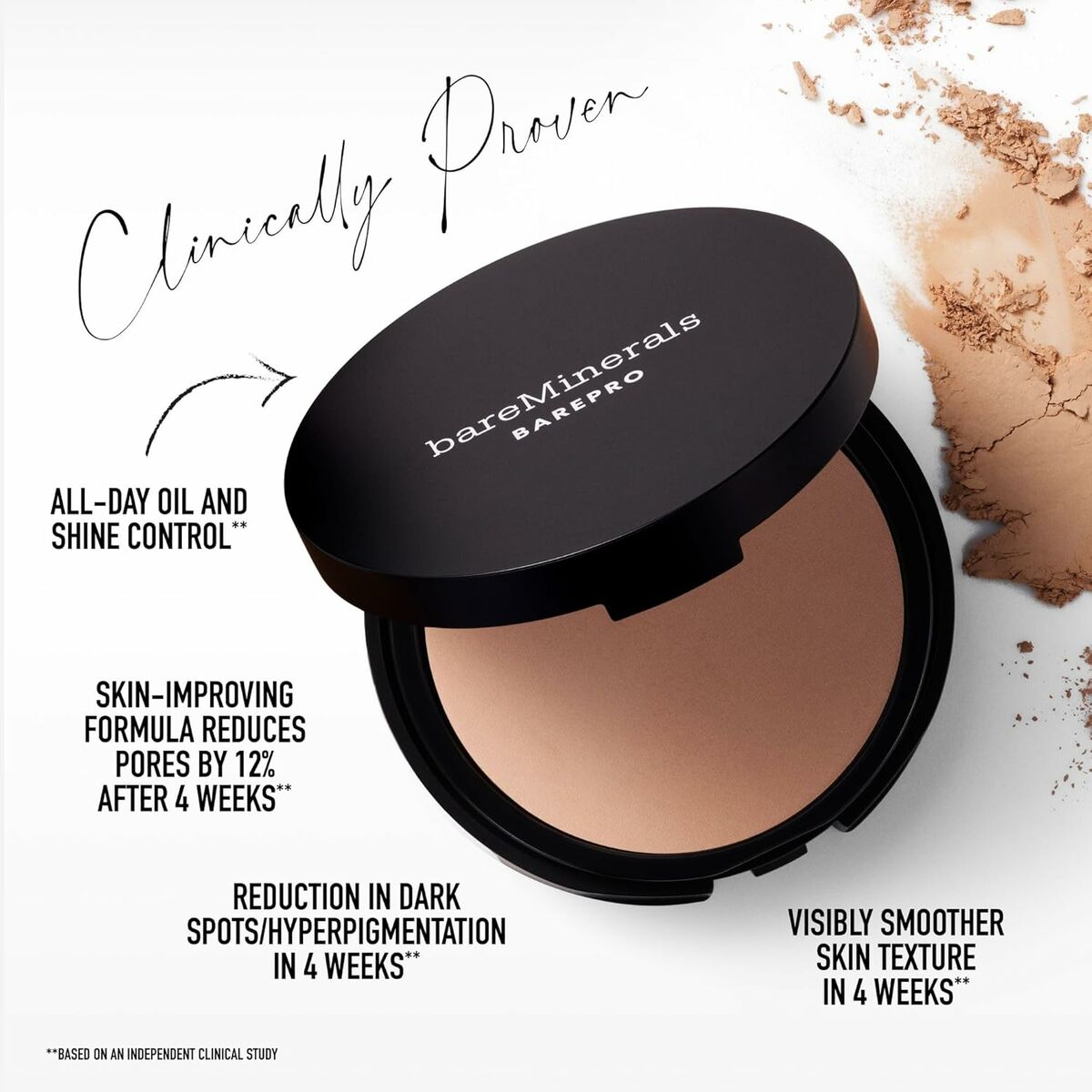 bareMinerals BAREPRO makeup set with benefits like oil control and skin texture improvement, vegan and hypoallergenic.