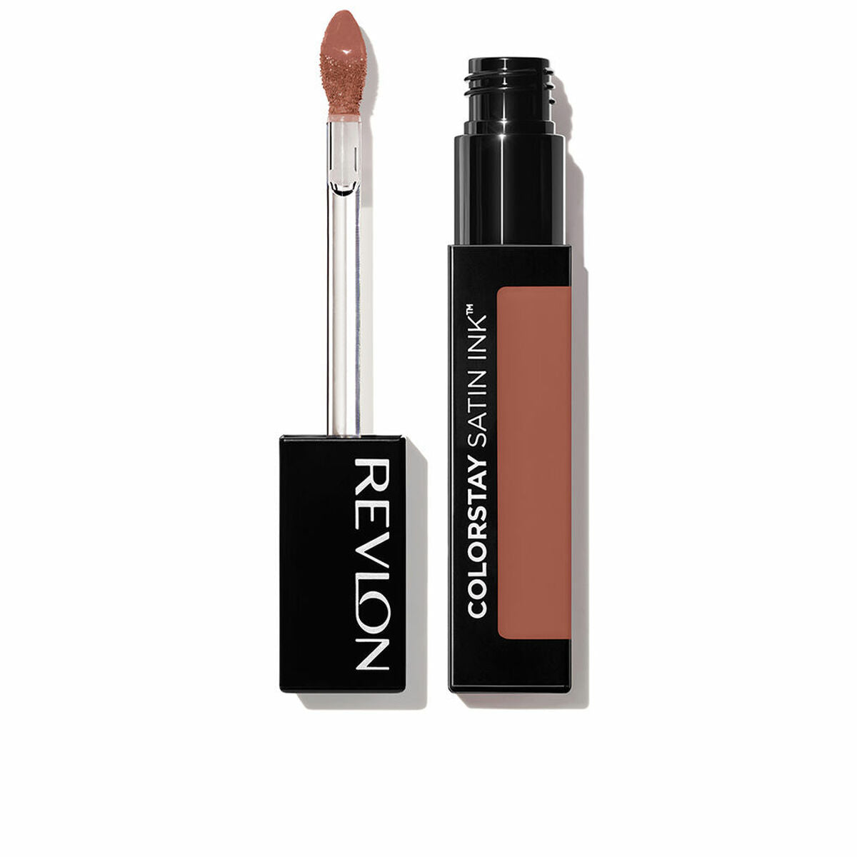 Rouge à lèvres Revlon ColorStay Satin Ink Nº 2 Wild ride 5 ml avec applicateur, couleur nude satinée.