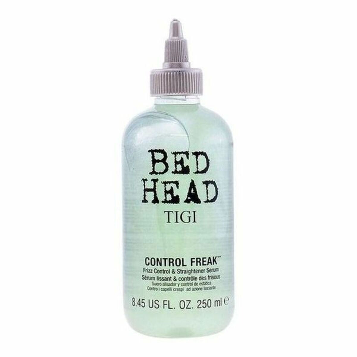 Spray frizz control and straightener serum Bed Head Tigi Control Freak, 250 ml bottle, for smoother hair.