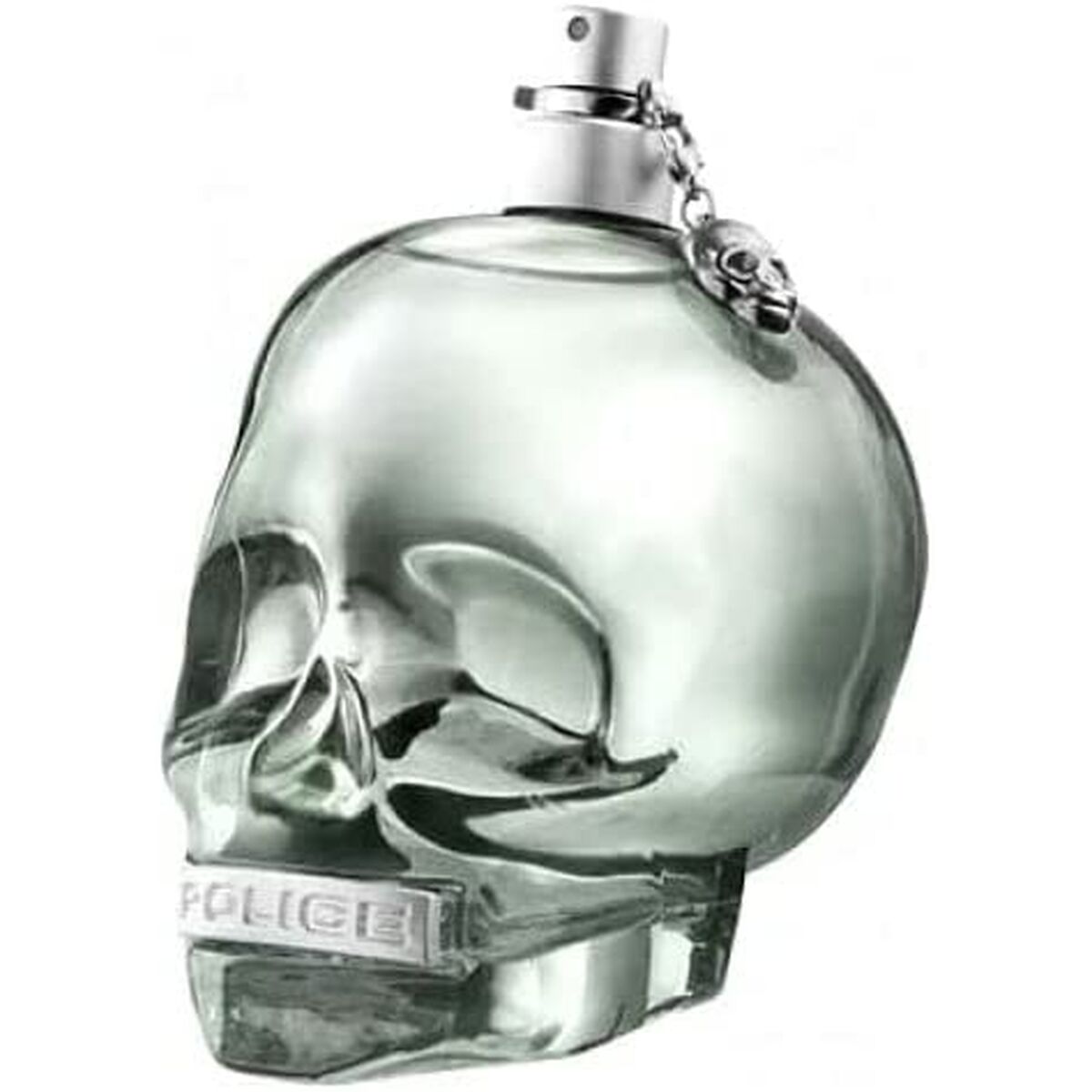 Flacon de parfum unisexe Police To Be Green en forme de crâne, 75 ml, design tendance et original.