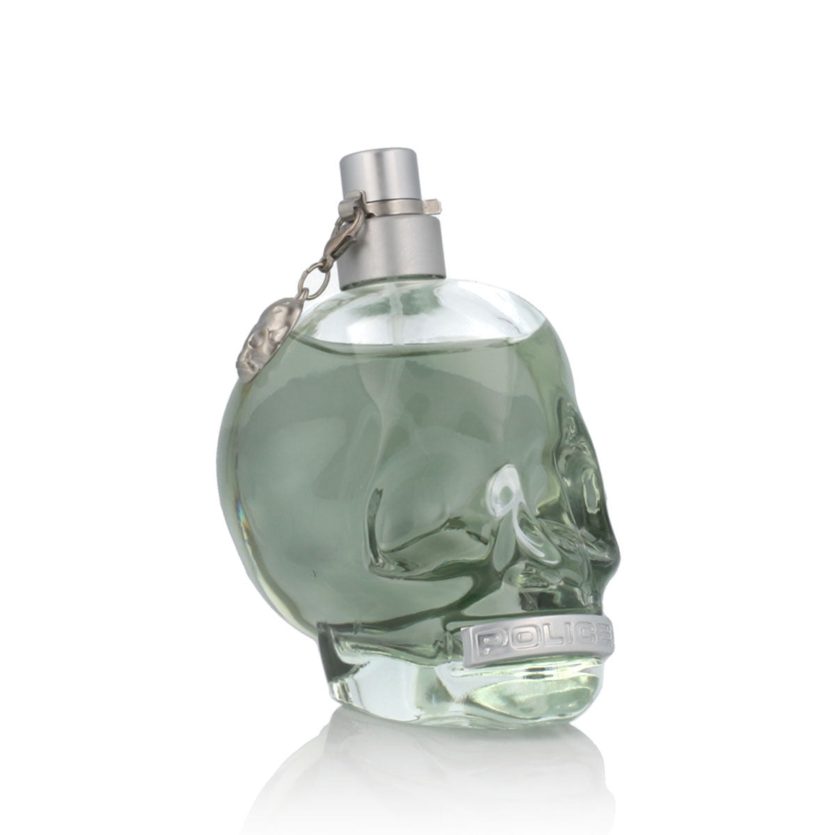 Flacon de parfum unisexe Police To Be Green EDT 75 ml en forme de crâne, couleur verte, élégant et tendance.
