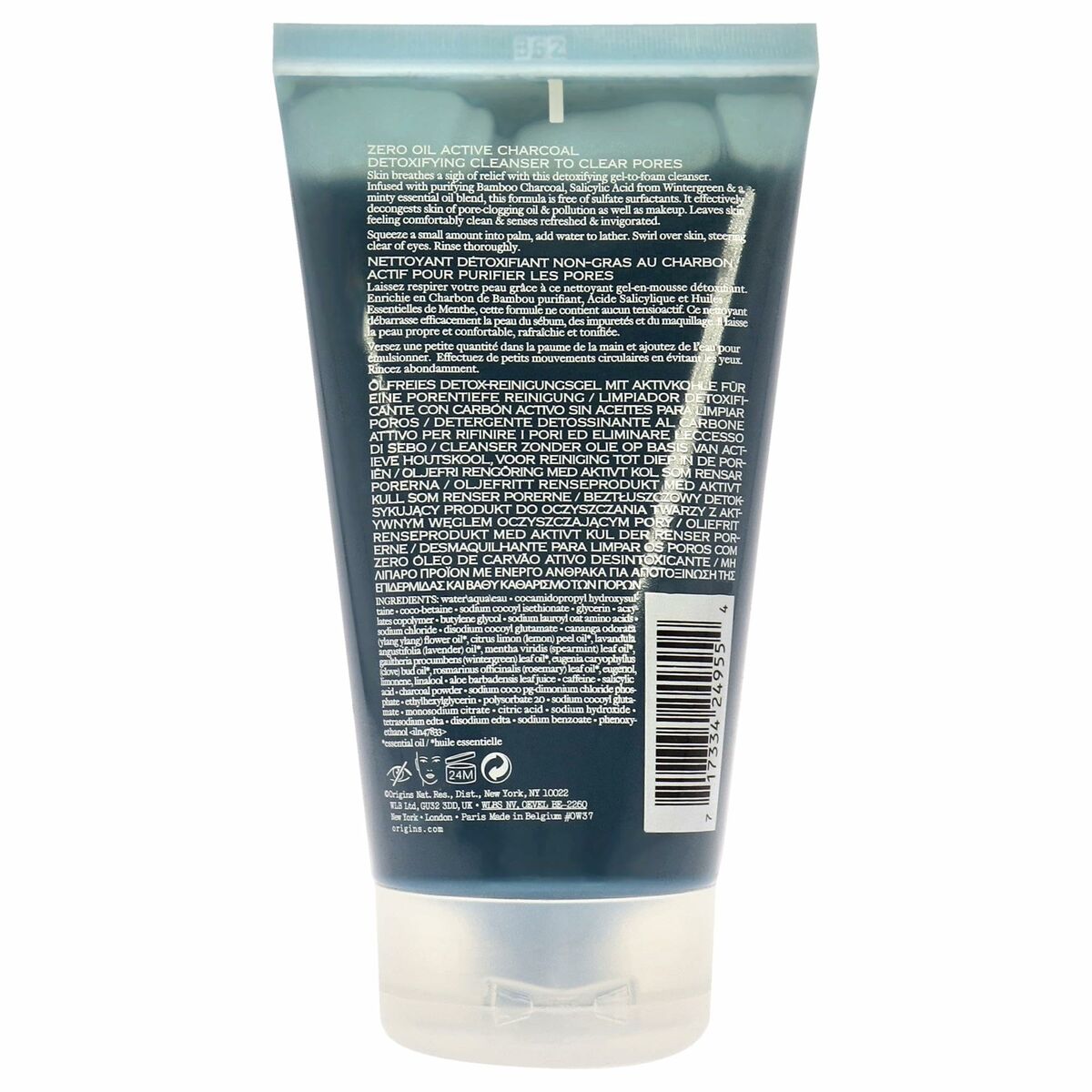 Origins CLEAR IMPROVEMENT gel nettoyant visage 150 ml avec charbon actif pour une peau claire et purifiée.