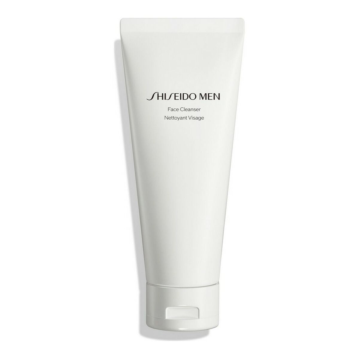 Soin nettoyant Shiseido Men, tube de nettoyant visage pour hommes, produit cosmétique de qualité.