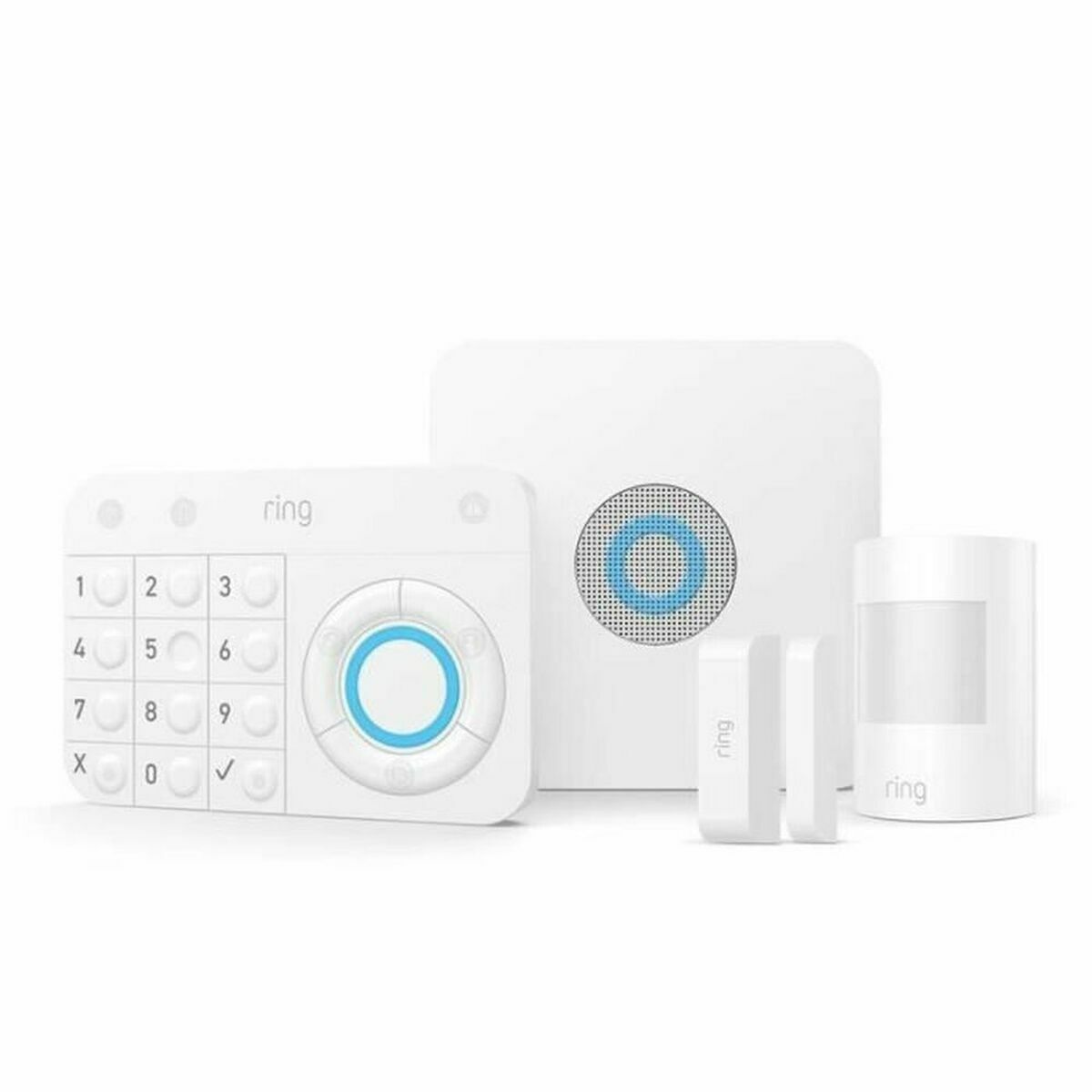 Système de sécurité Amazon B08L5TWL9D Blanc avec clavier et capteurs, sans fil et Wi-Fi, 5 pièces