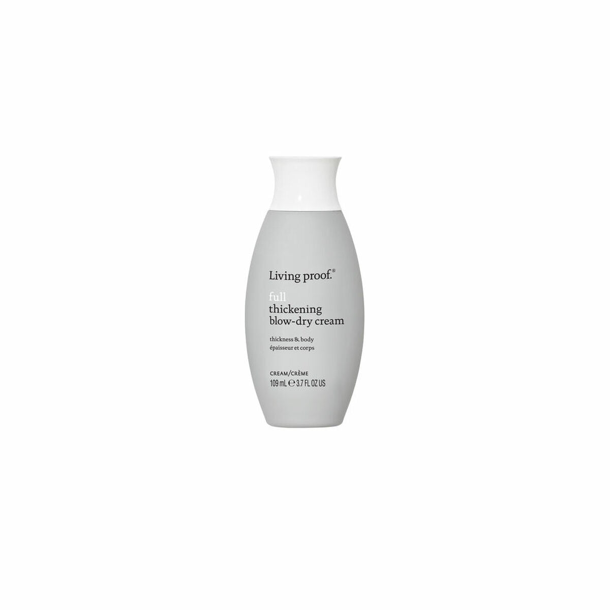 Crème stylisant Living Proof FULL 109 ml, sans sulfate ni silicone, non testé sur animaux, pour un look rehaussé.