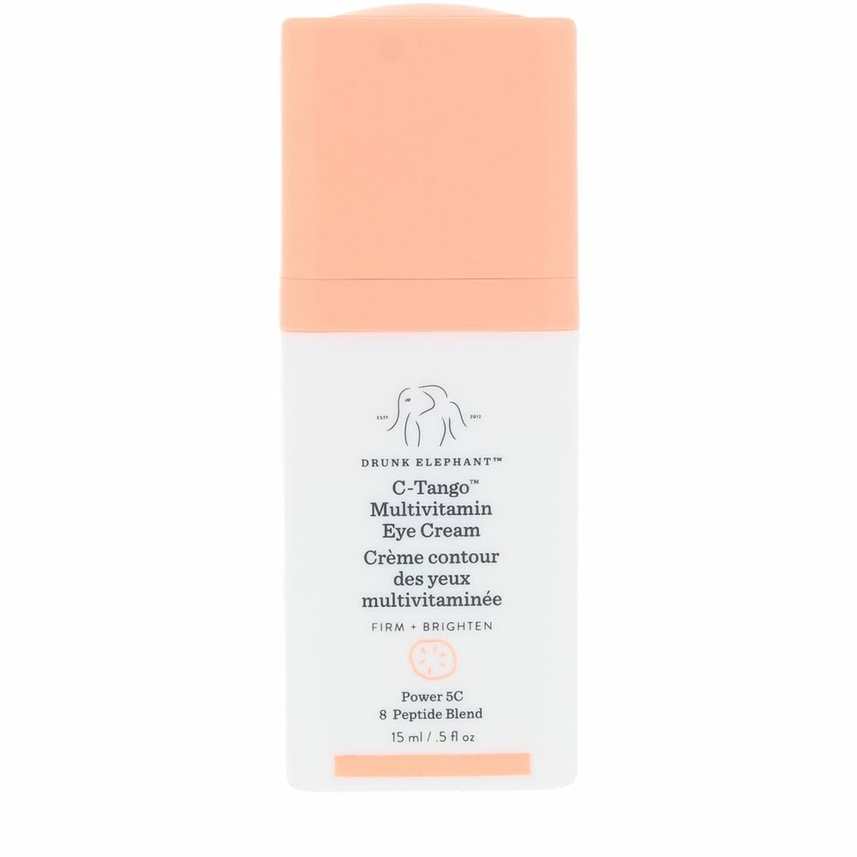 Drunk Elephant C-Tango Multivitamin Eye Cream 15ml for firming and brightening the eye area, fragrance-free.