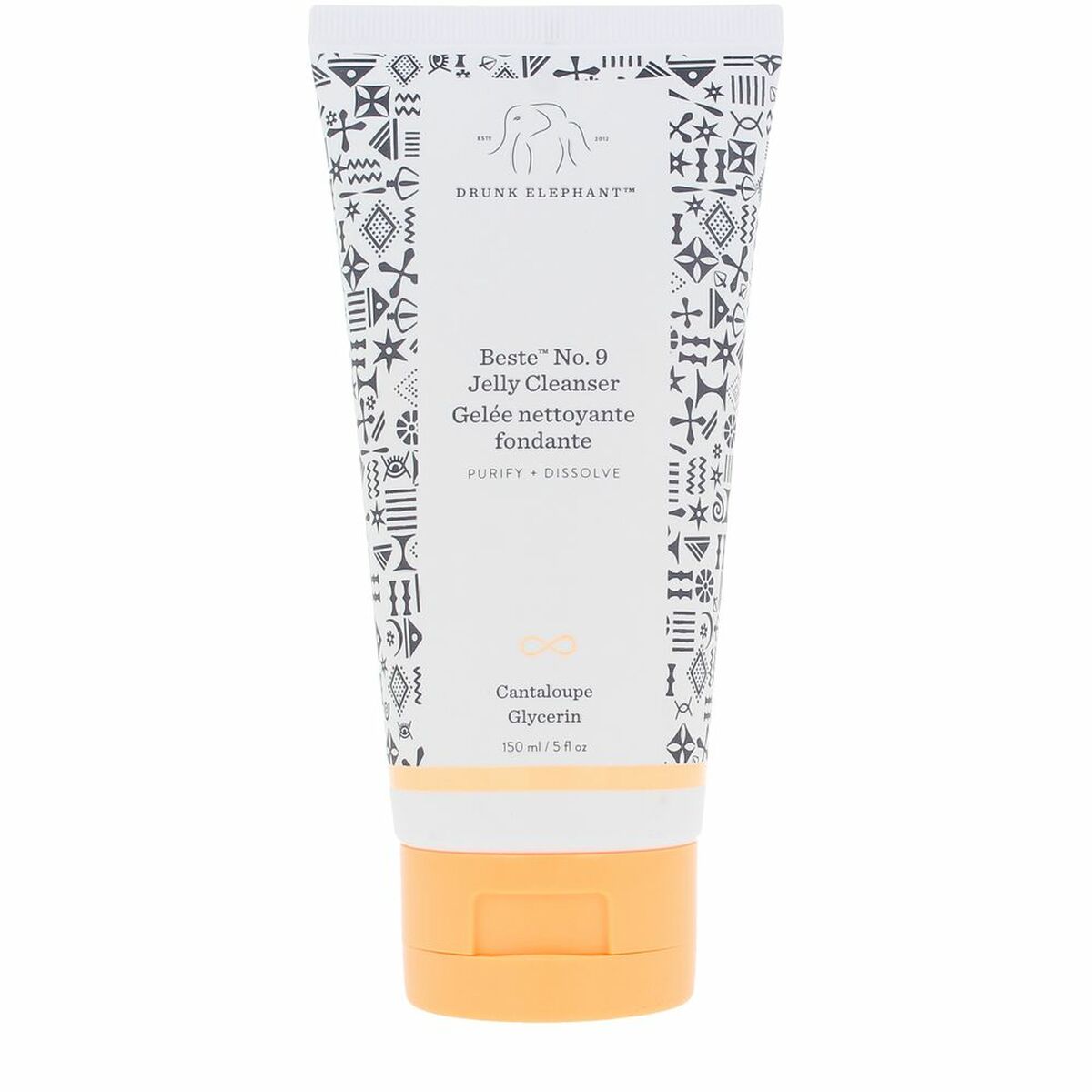 Gel nettoyant visage Drunk Elephant BESTE NO.9, 150 ml, nettoie et purifie sans alcool ni parfum.