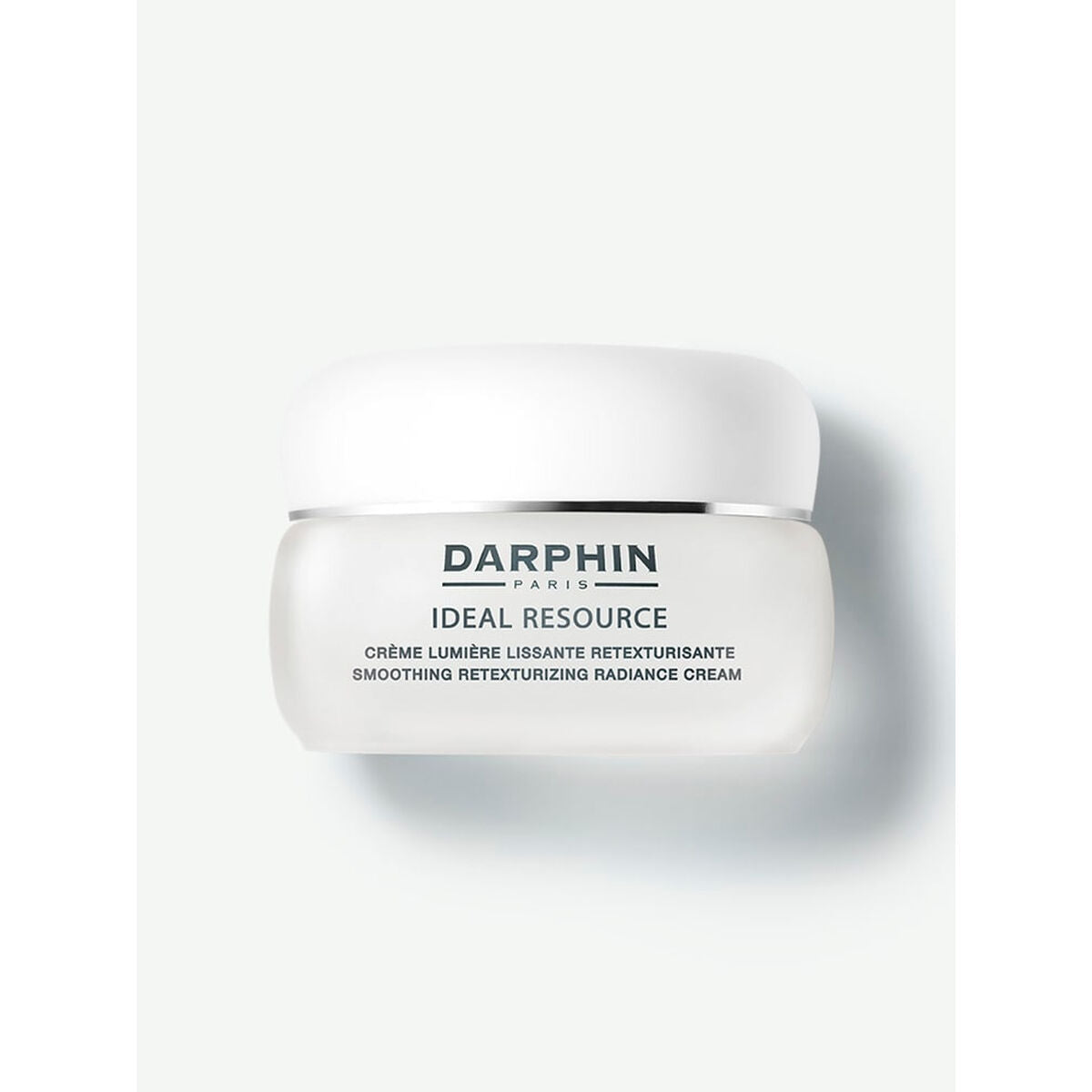 Darphin Ideal Resource smoothing retexturizing radiance cream in a jar, designed for enhancing skin's beauty and texture.