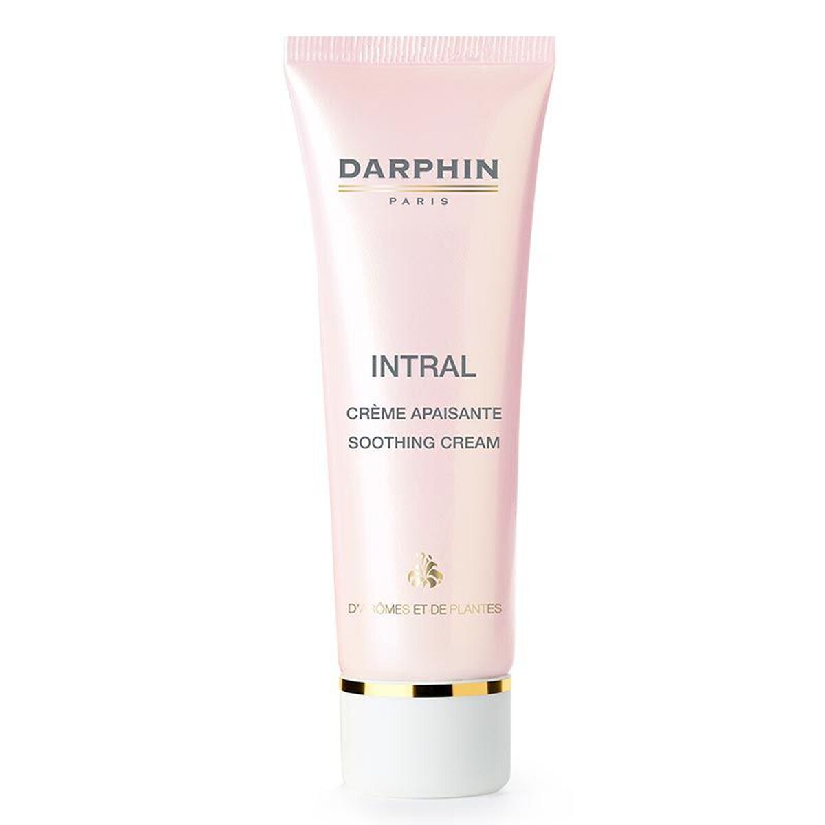 Crème apaisante Intral de Darphin, soin doux pour tous types de peau, tube de 50 ml.