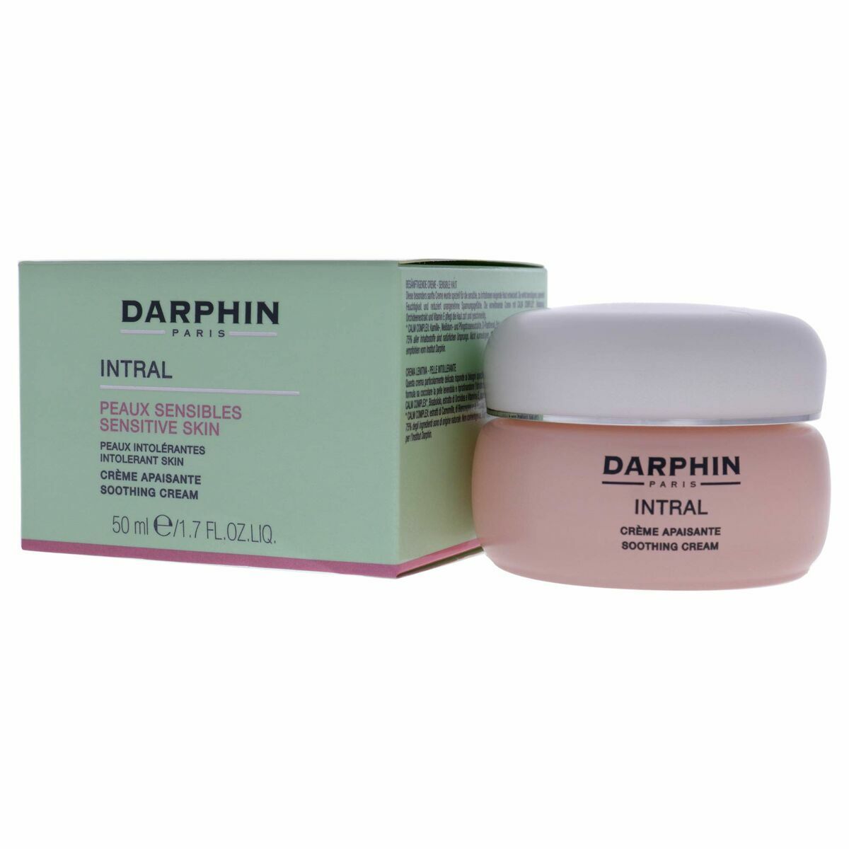 Darphin Intral Soothing Cream 50ml for sensitive skin with box packaging, ideal for gentle skincare.