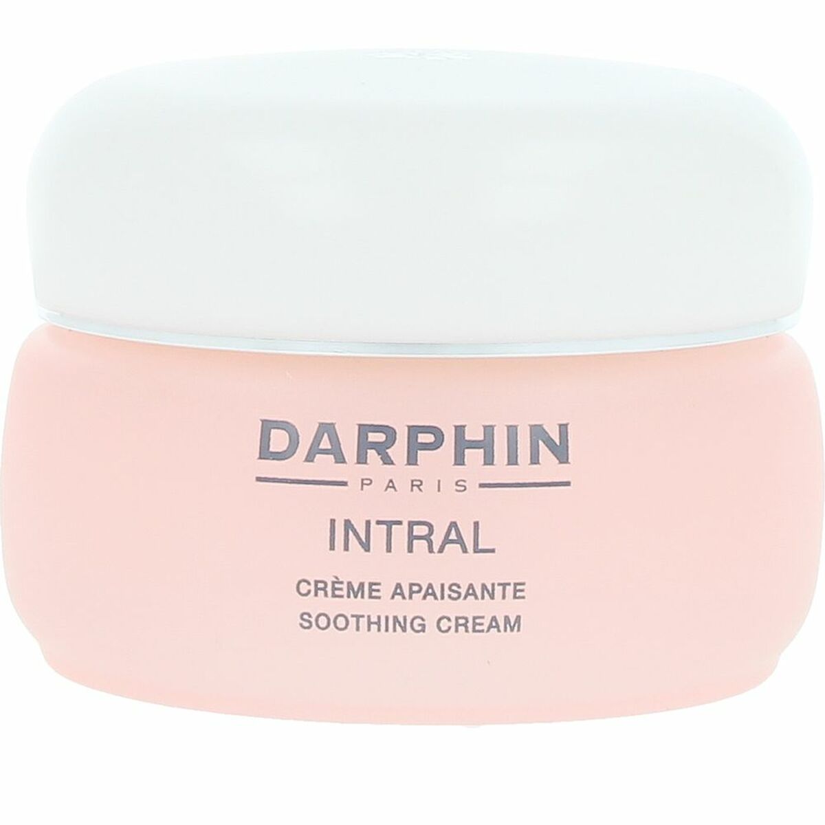 Darphin Intral Soothing Cream 50 ml in a pink jar, ideal for calming all skin types.