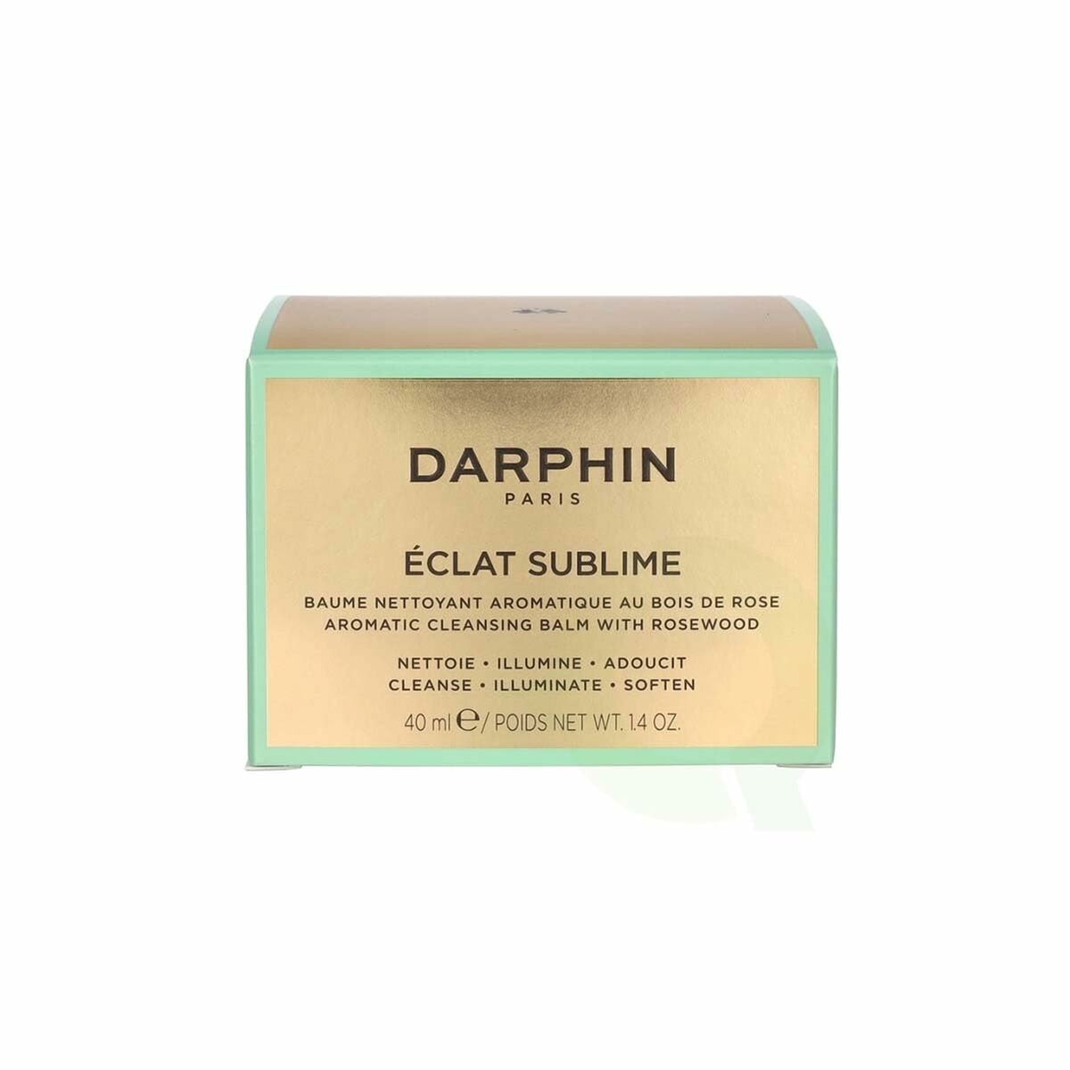 Darphin ÉCLAT SUBLIME aromatic cleansing balm packaging, 40ml, designed to cleanse and illuminate skin with rosewood.