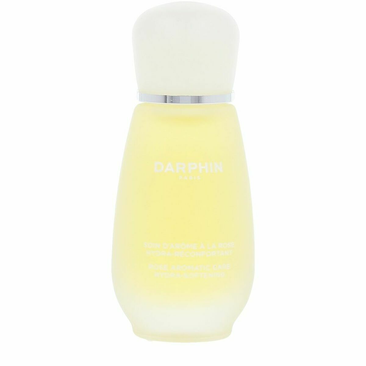 Darphin nighttime aromatic care face cream in a transparent bottle with white cap, designed for skincare lovers.