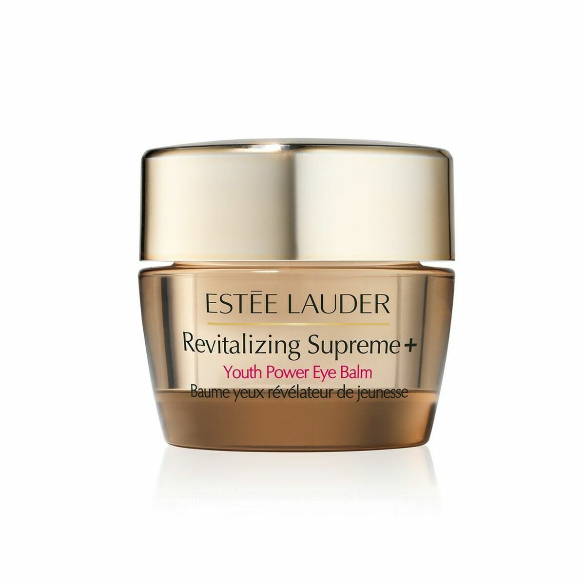Estee Lauder Revitalizing Supreme Youth Power Eye Balm 15 ml in a sleek jar for anti-aging eye care.