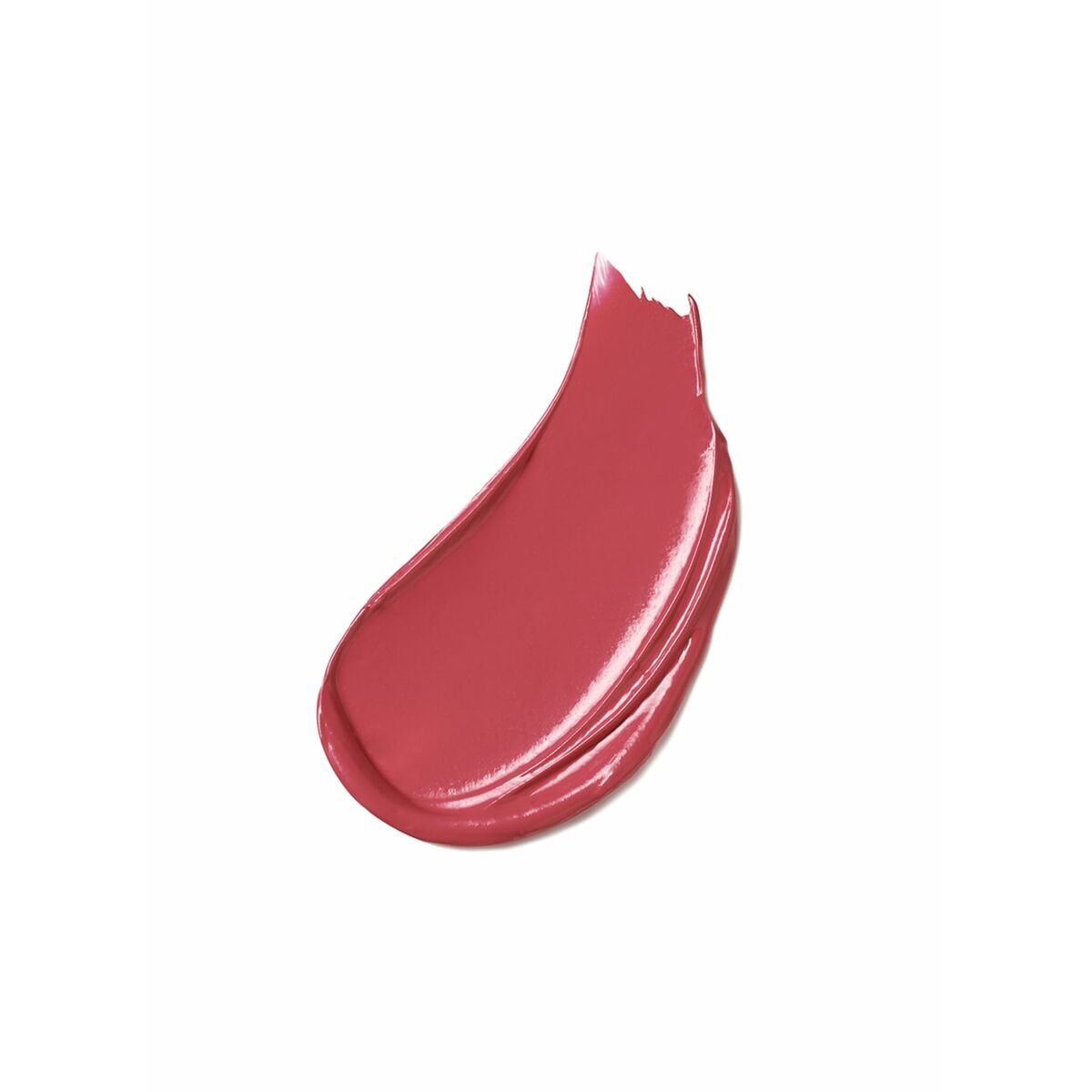Swatch of Estee Lauder Pure Color lipstick in Rebellious Rose, a vibrant pink shade.