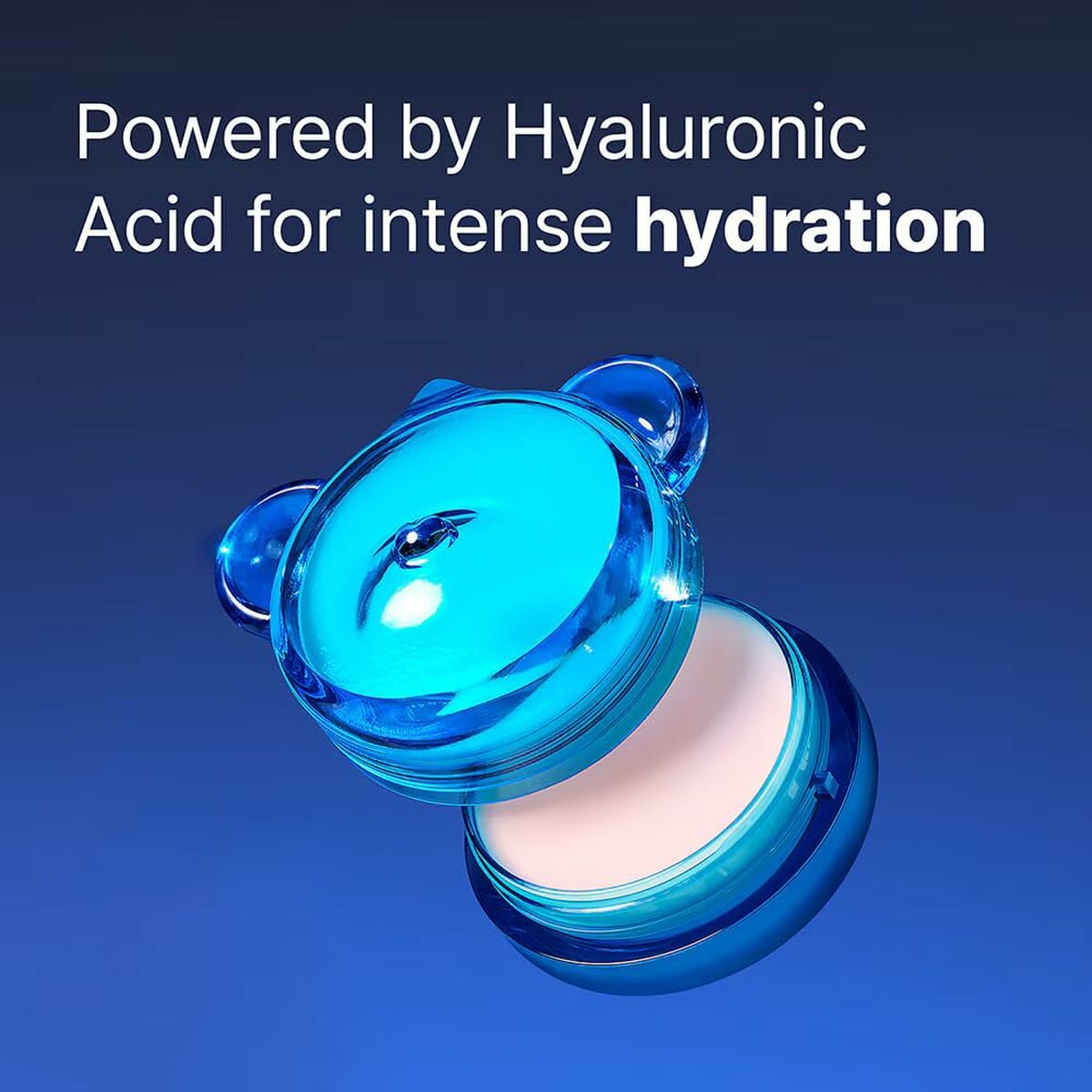 Baume à lèvres DR.JART+ VITAL HYDRA SOLUTION in blue jar, featuring hyaluronic acid for intense hydration.