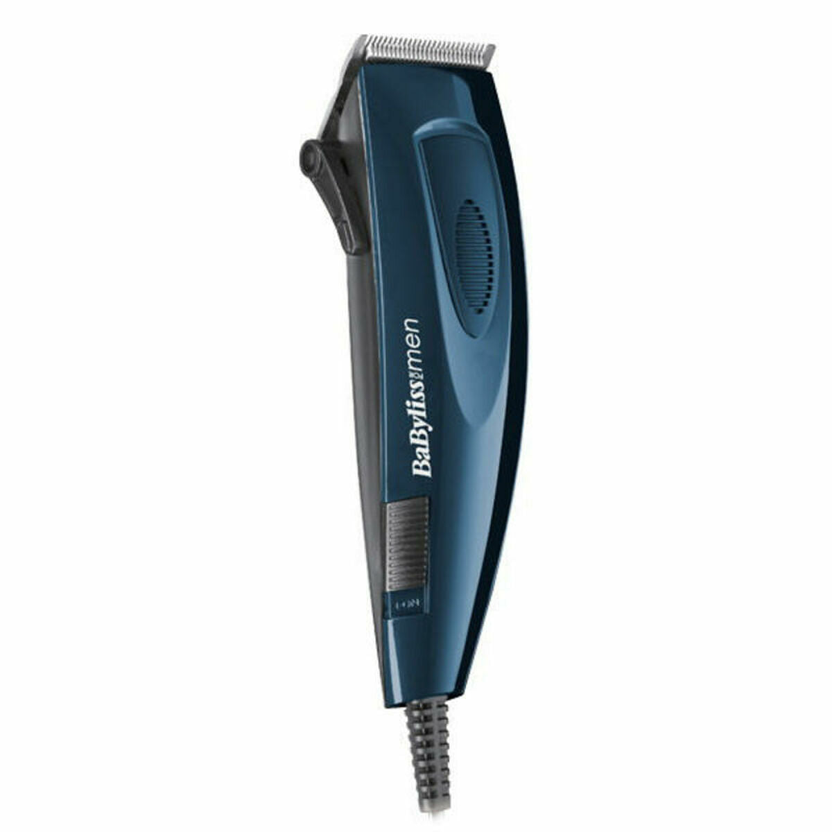 Tondeuse Babyliss E695E bleu, avec 5 positions de coupe, rechargeable et inclus accessoires de soin.