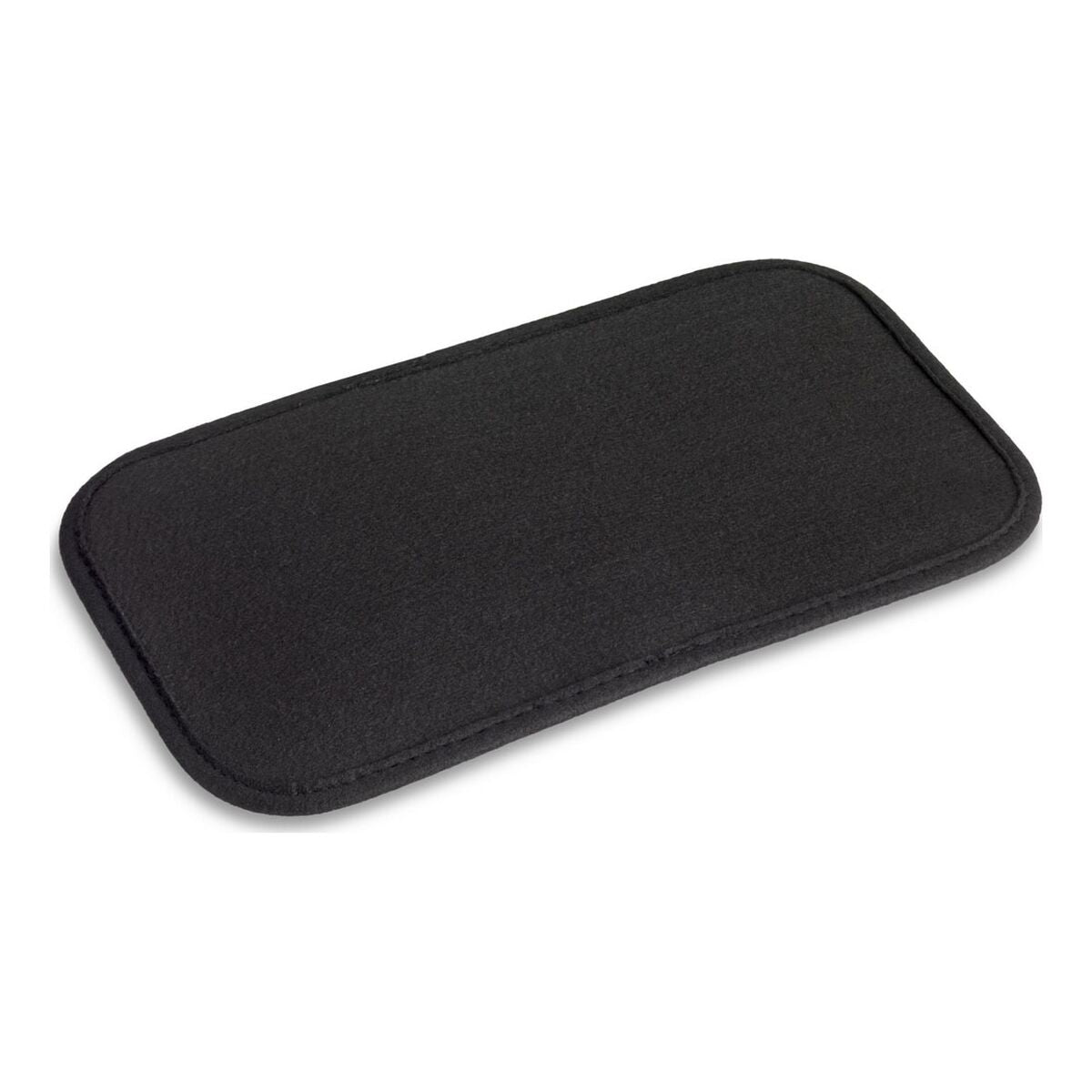 Tapis de coiffure noir, accessoire pour protection pendant le coiffage, design simple et élégant.