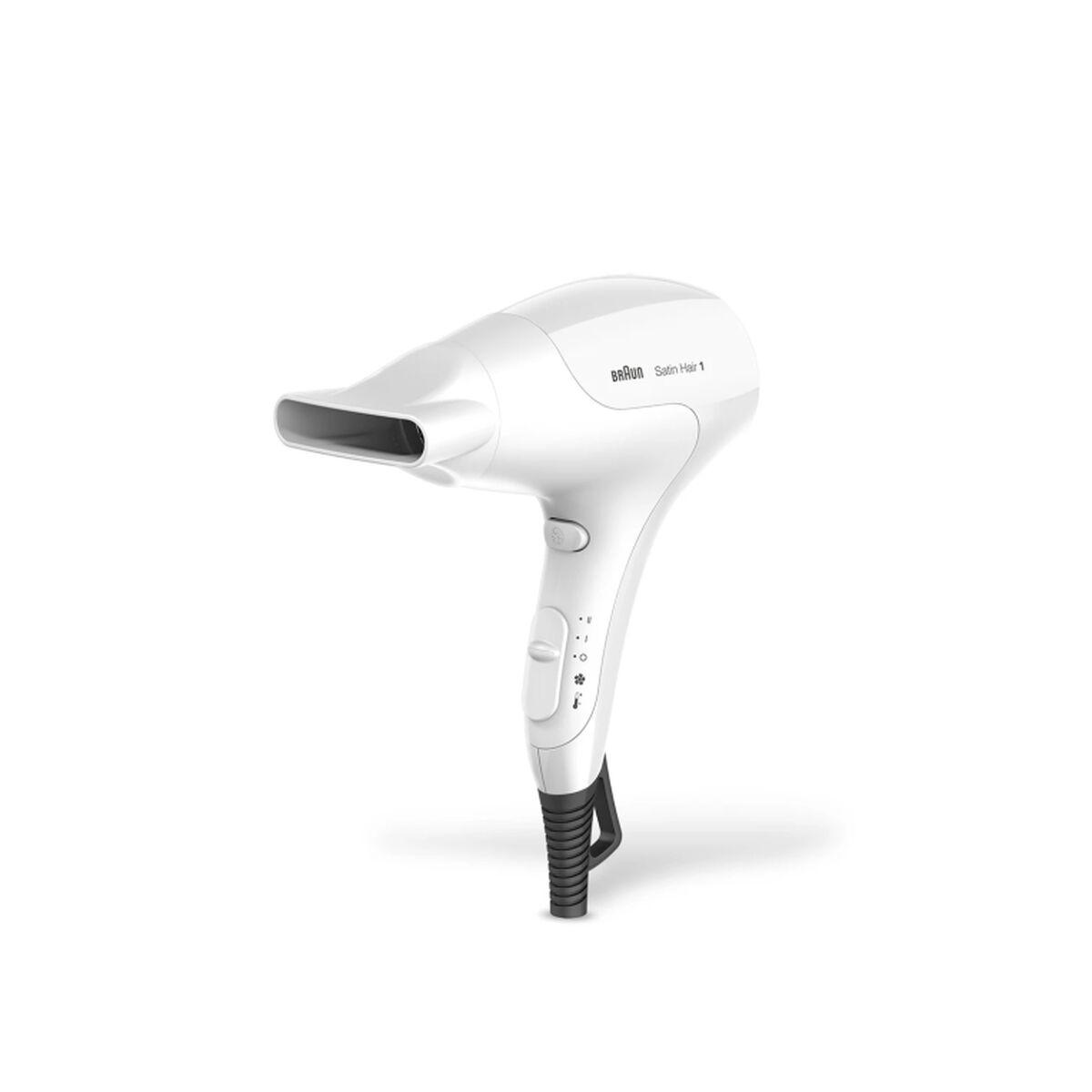 Sèche-cheveux Braun HD180 Blanc 1800 W avec fonction ionique et embout concentrateur.