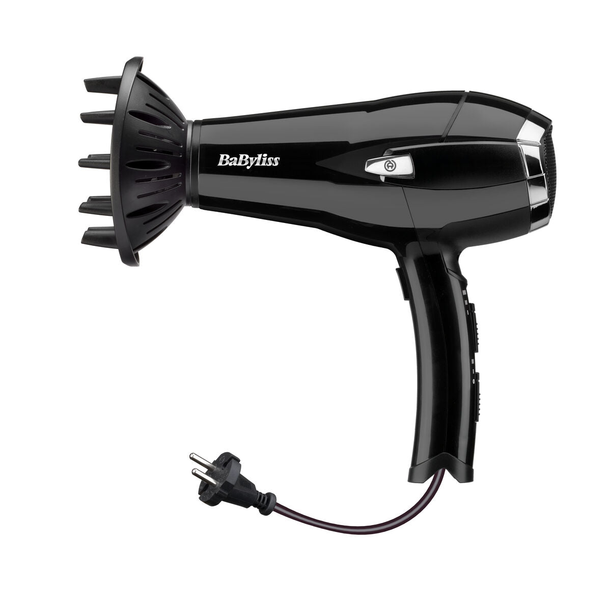 Sèche-cheveux Babyliss D374DE Noir 2000 W avec diffuseur et câble rotatif, idéal pour tous types de cheveux.