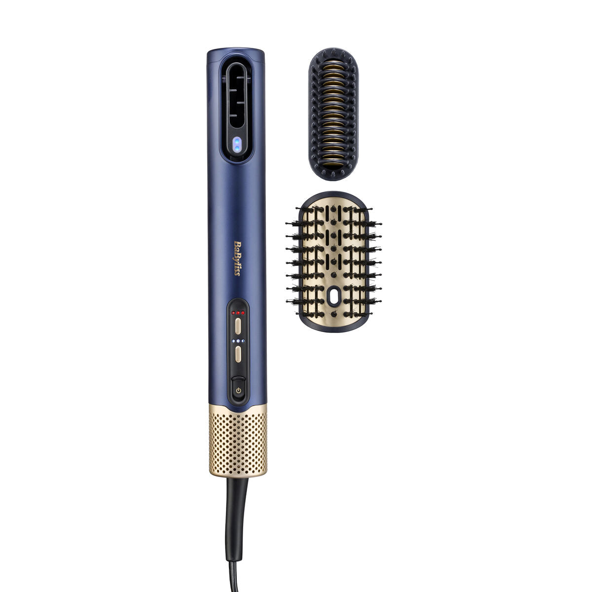 Sèche-cheveux Babyliss AS6550E Blue marine 1500 W avec brosse et accessoires, conçu pour un coiffage facile.