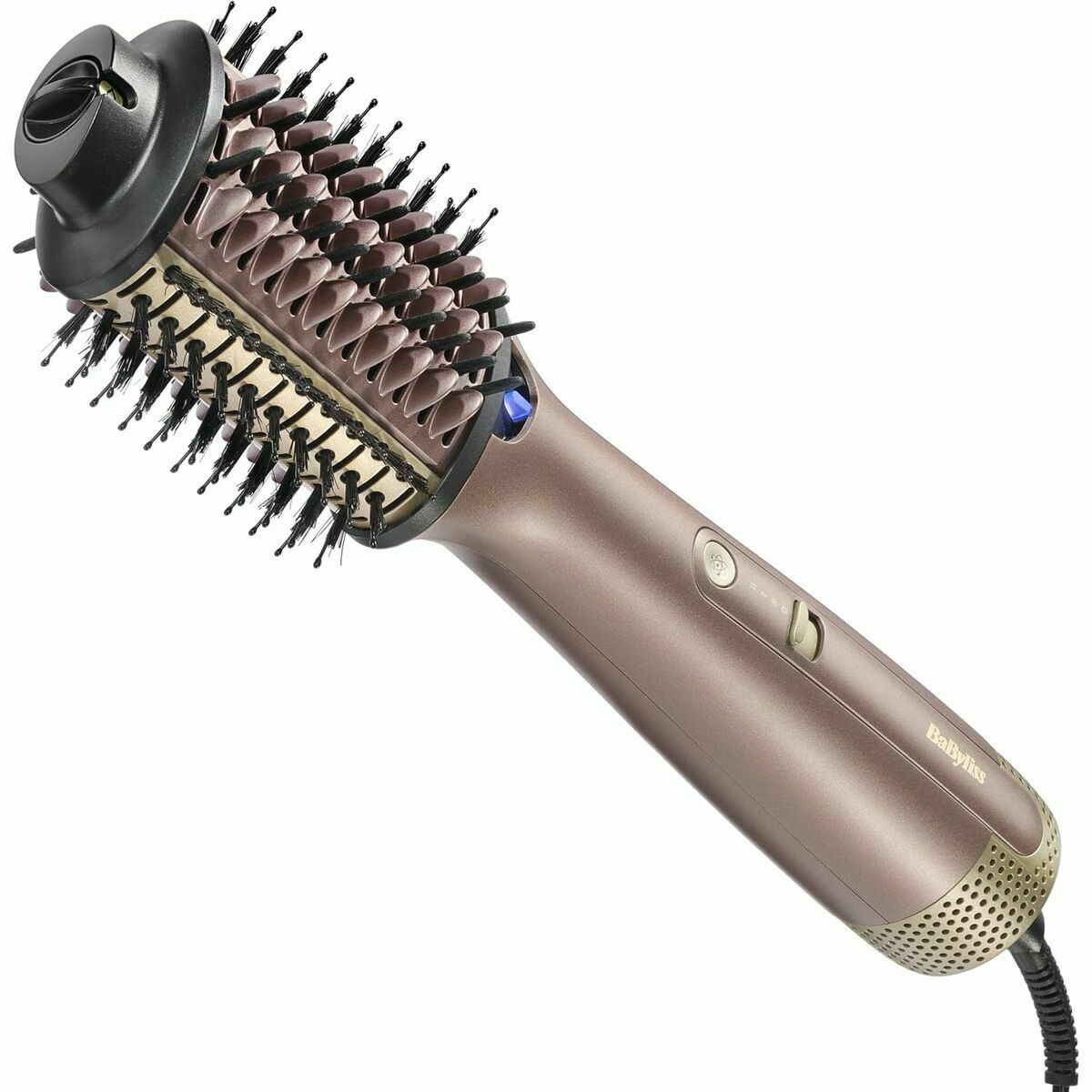 Brosse à coiffer Babyliss AS95E Noir Champagne 1000 W pour un séchage et coiffage rapide.