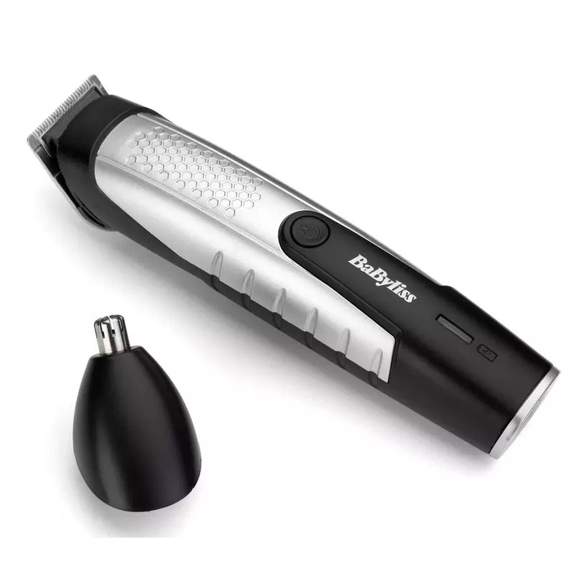 Rasoir electrique Babyliss T812E, tondeuse électrique unisexe avec précision et confort, modèle élégante en noir et argent.