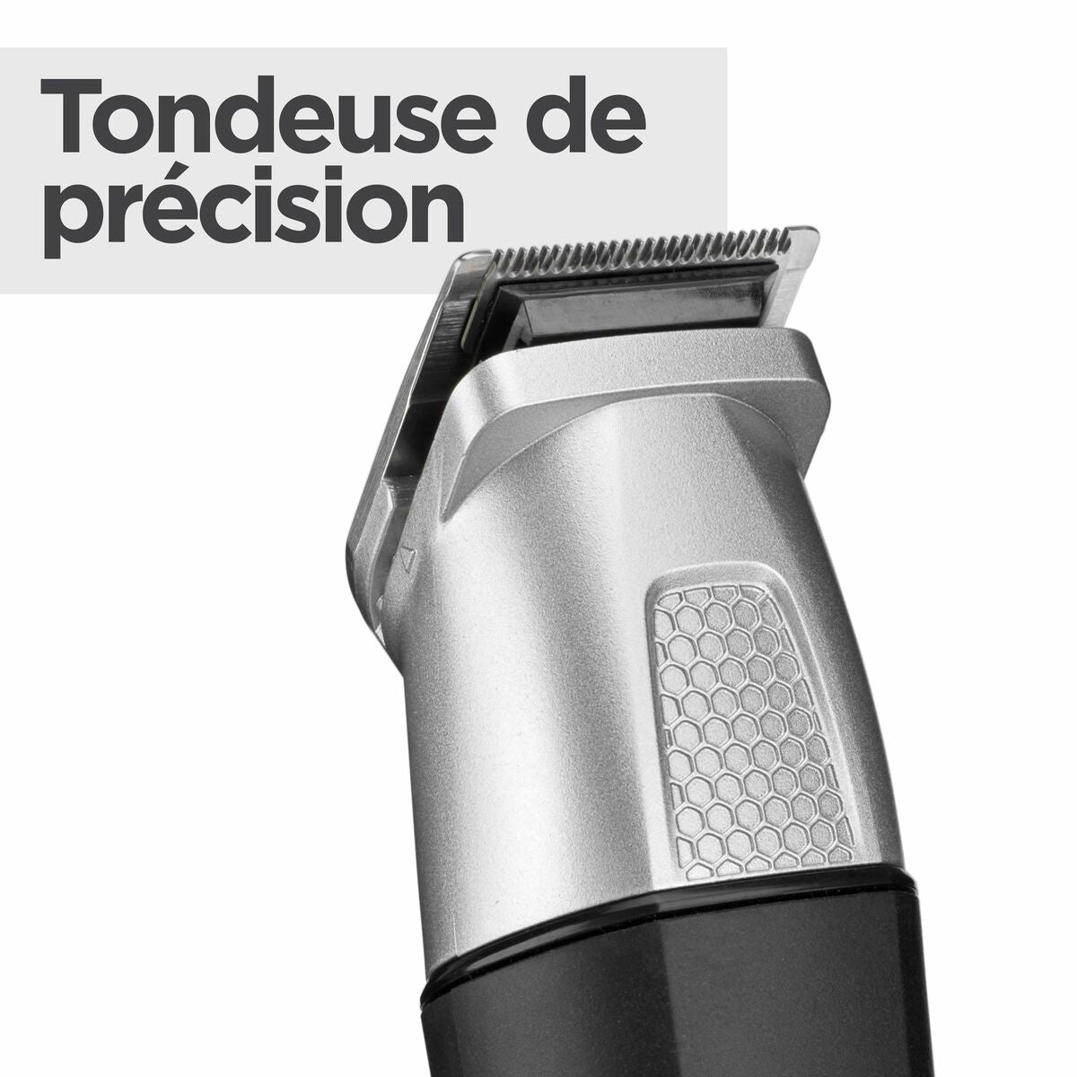 Tondeuse de précision Babyliss MT812E avec tête de coupe en acier inoxydable et design ergonomique.
