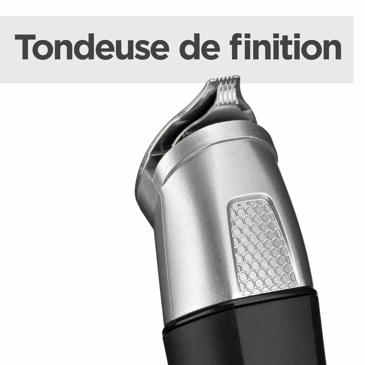 Close-up of Babyliss MT812E finishing trimmer highlighting precision design and quality craftsmanship.