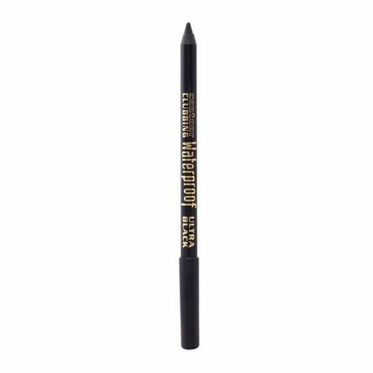Crayon pour les yeux Contour Clubbing Bourjois Ultra Black, waterproof eyeliner pencil for bold makeup looks.